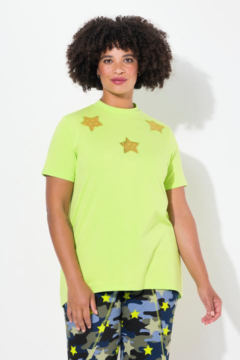 Produktbild Angel of Style T-Shirt, CutOut Mesh-Sterne, Stehkragen (54)