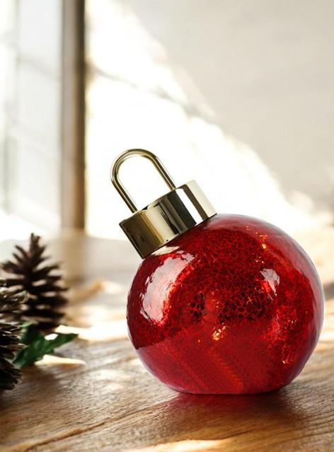 Produktbild GuGus LED Glas Kugel rot zum Auftstellen Kugel D:12cm