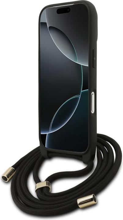 Actual product image Guess Etui 4G Big Logo Cord Stap Crossbody do iPhone 17 Pro czarny