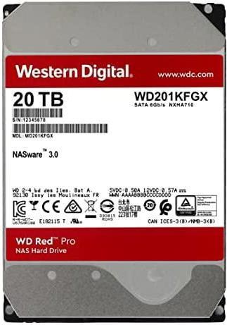 Image du produit WD Red Pro NAS Hard Drive WD201KFGX (20 To, 3.5")