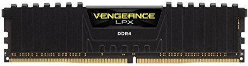 Image du produit Corsair 8GB DDR4 2400MHz Dimm non bufférisé 16-16-16-39 Vengeance LPX Juodas Heat spreader 1,2V XMP2.0 (1 x 8GB, 2400 MHz, RAM DDR4, DIMM)