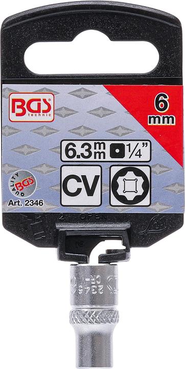 Actual product image BGS Socket, Super Lock 6.3 mm (1/4") Drive 6 mm (6 mm)
