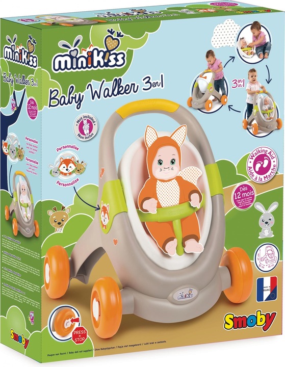 Produktbild Smoby Minikiss Babywalker Fox