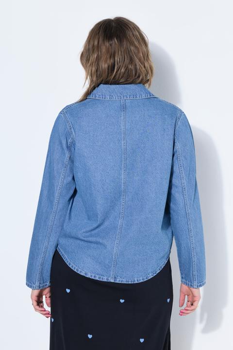 Immagine prodotto Studio Untold Giacca a camicia di jeans dal taglio oversize con allacciatura (42, 44)