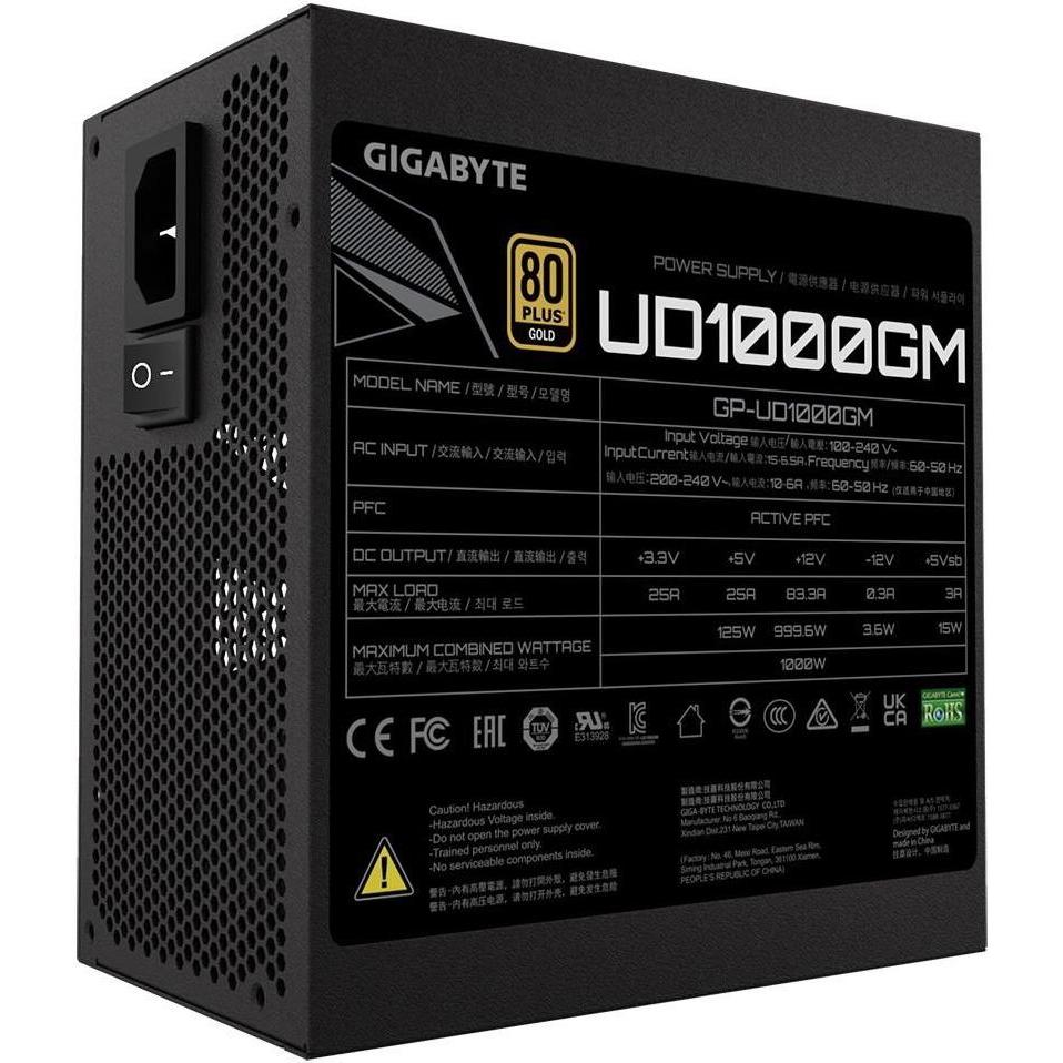 Gigabyte UD1000GM (1000 W), PC Netzteil, Schwarz