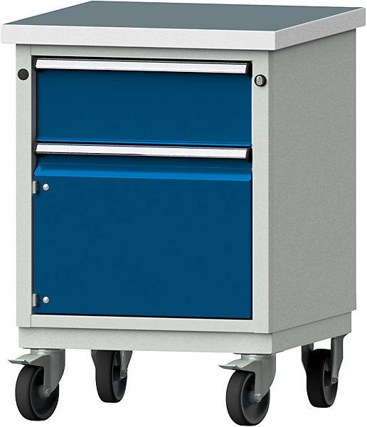 Actual product image Anke Compact workbench, WxD 605 x 650 mm, 1 drawer, 1 cupboard, mobile, universal (60.50 cm, 65 cm)