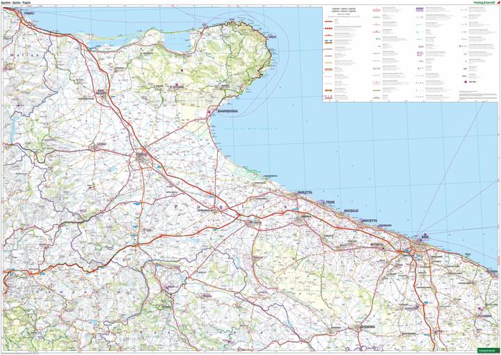 Produktbild Apulien, Strassen- und Freizeitkarte 1:150.000, freytag & berndt