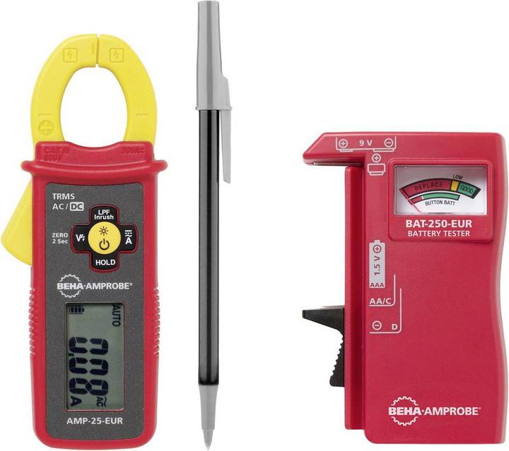 Produktbild Beha Amprobe Das AMP-25-KIT besteht aus AMP-25-EUR Mini Stromzange und den BAT-250-EUR Batterietester (CAT III 600V)