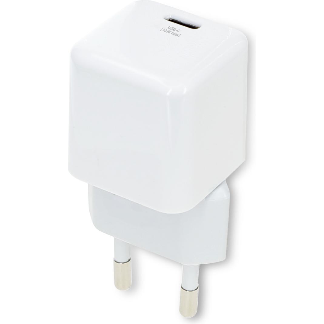 Thumbnail - 4smarts USB-Wandladegerät VoltPlug Mini PD 30W mit USB-C-Lightning (30 W), USB Ladegerät, Weiss