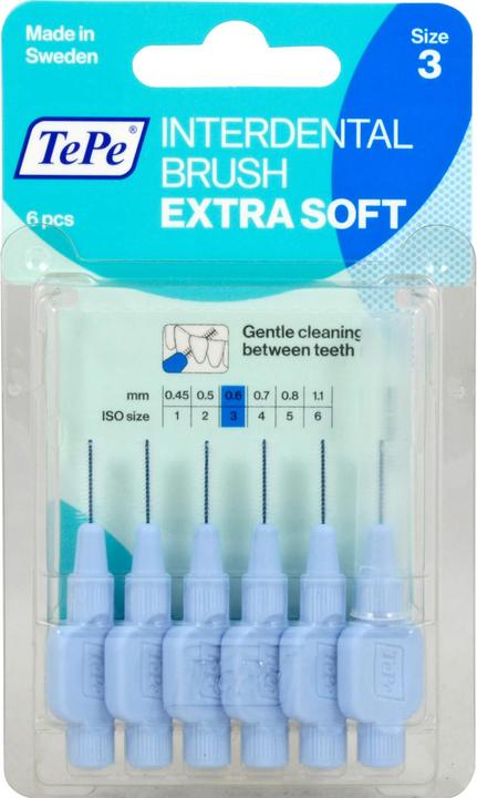 Image du produit TePe Interdental Brush 0.60mm x-soft blau (6 x, 0.60 mm)