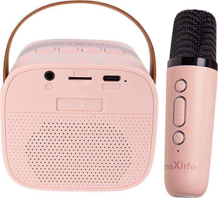 Image du produit Maxlife Enceinte karaoké Bluetooth MXKS-100 rose (5 h)