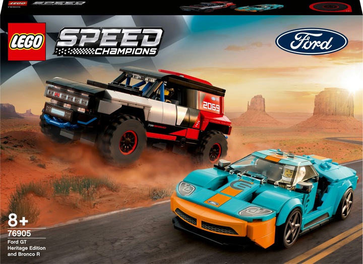 Actual product image LEGO Ford GT Heritage Edition and Bronco R (76905, LEGO Speed Champions)