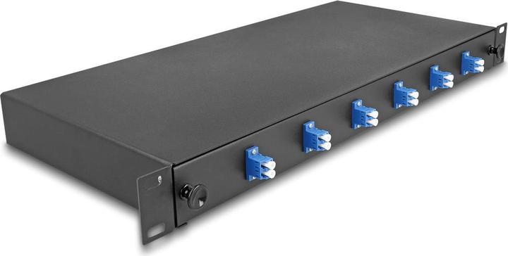 Immagine prodotto Delock 19? Scatola di giunzione per fibre ottiche 6 x LC Duplex OS2 1U completamente attrezzata e pronta