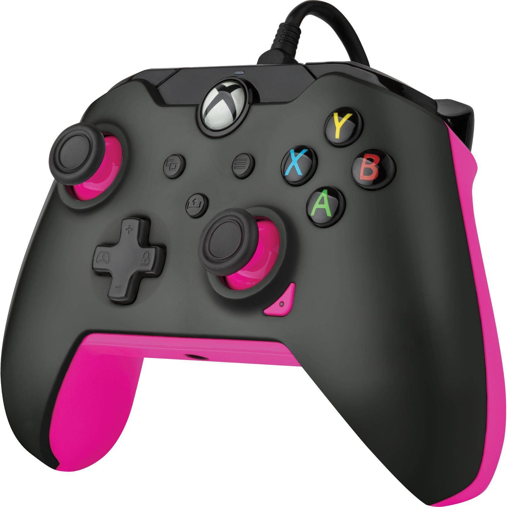PDP Controller cablato Fusibile Nero XBOX Serie X (Xbox Series X, Xbox One S, Windows), Controller gaming, Nero, Pink