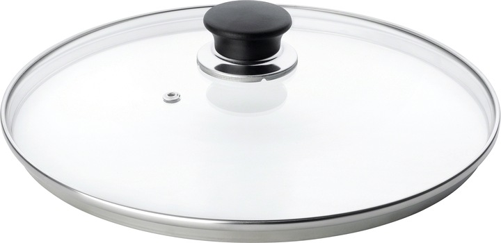 Immagine prodotto Ballarini Coperchio in vetro con bordo in acciaio inox, Ø 28 cm (28 cm, Metallo, Vetro)