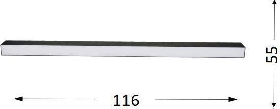 Produktbild Topex LED SURFACE MOUNT 40W,120CM, BLACK LIMAN