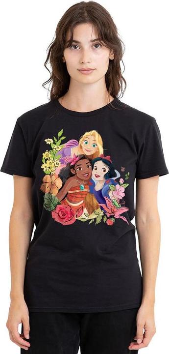 Immagine prodotto Disney Princess Maglietta Rapunzel Moana Biancaneve Bouquet Adulto Unisex (L)