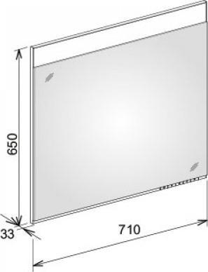 Produktbild Keuco X-Line Lichtspiegel 33297, Lichtfarbe 2700-6500 Kelvin, 1200 x 700 x 105 mm