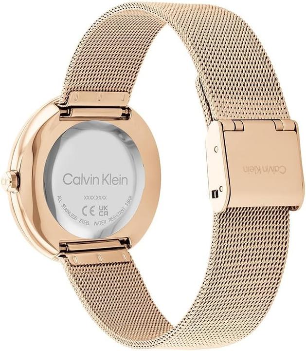 Actual product image Calvin Klein Womens Analogue Quartz Watch with Stainless Steel Strap 25200013 Carnation Gold Modern (Analogue wristwatch, 34 mm)