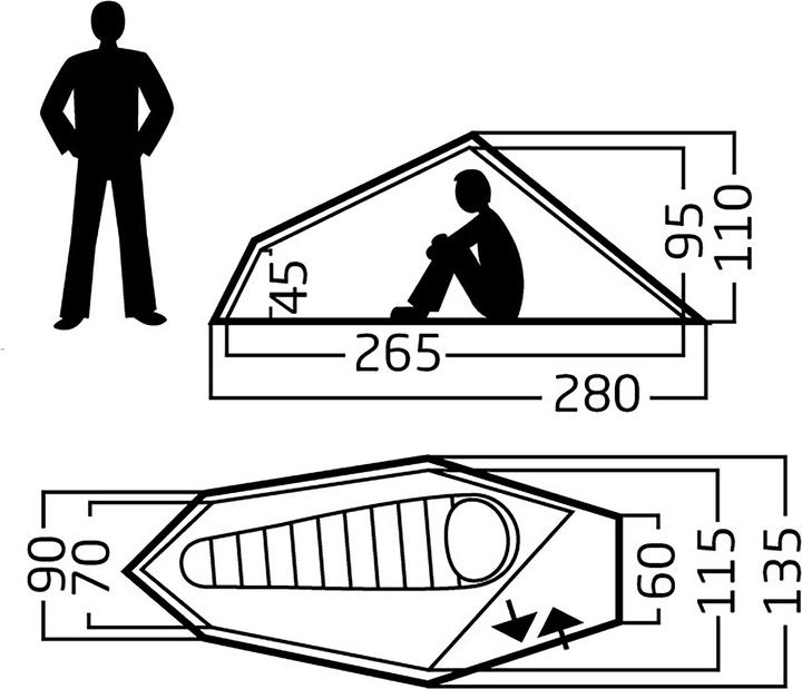 Produktbild Nordisk Svalbard 1 PU (2.0) Tent (Tunnelzelt, 2.20 kg, 1 Person)