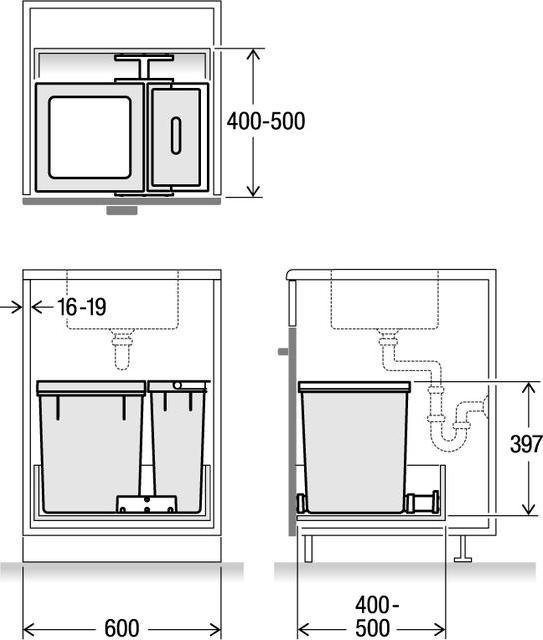 Image du produit Müllex Kehrichtbehälter X-LINE X60 L7 (40 l)