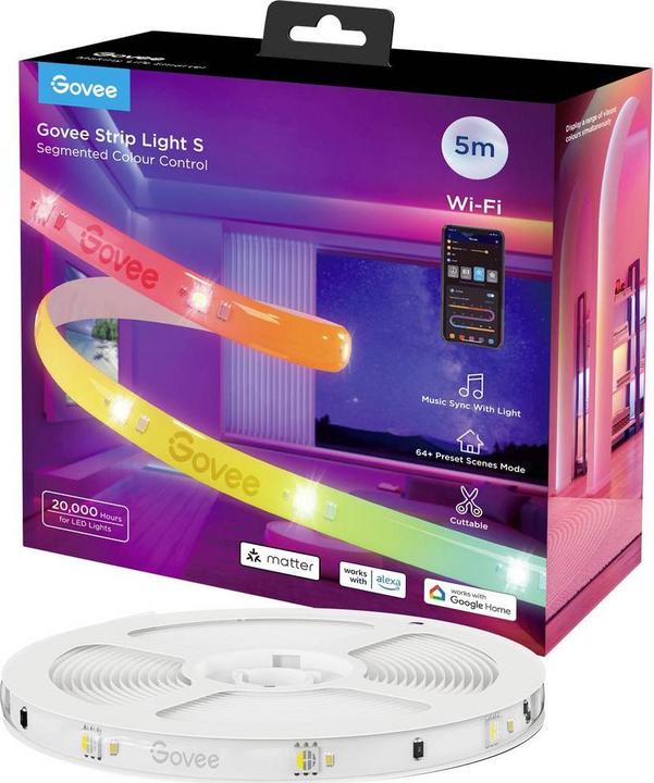 Produktbild Govee Stripe Light S (Mehrfarbig, RGBIC, 500 cm, Indoor)