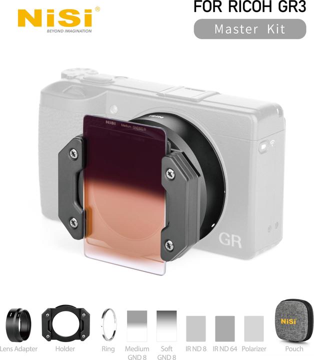 Image du produit Nisi Master Kit pour RICOH GR III (49 mm, Filtre gris neutre)