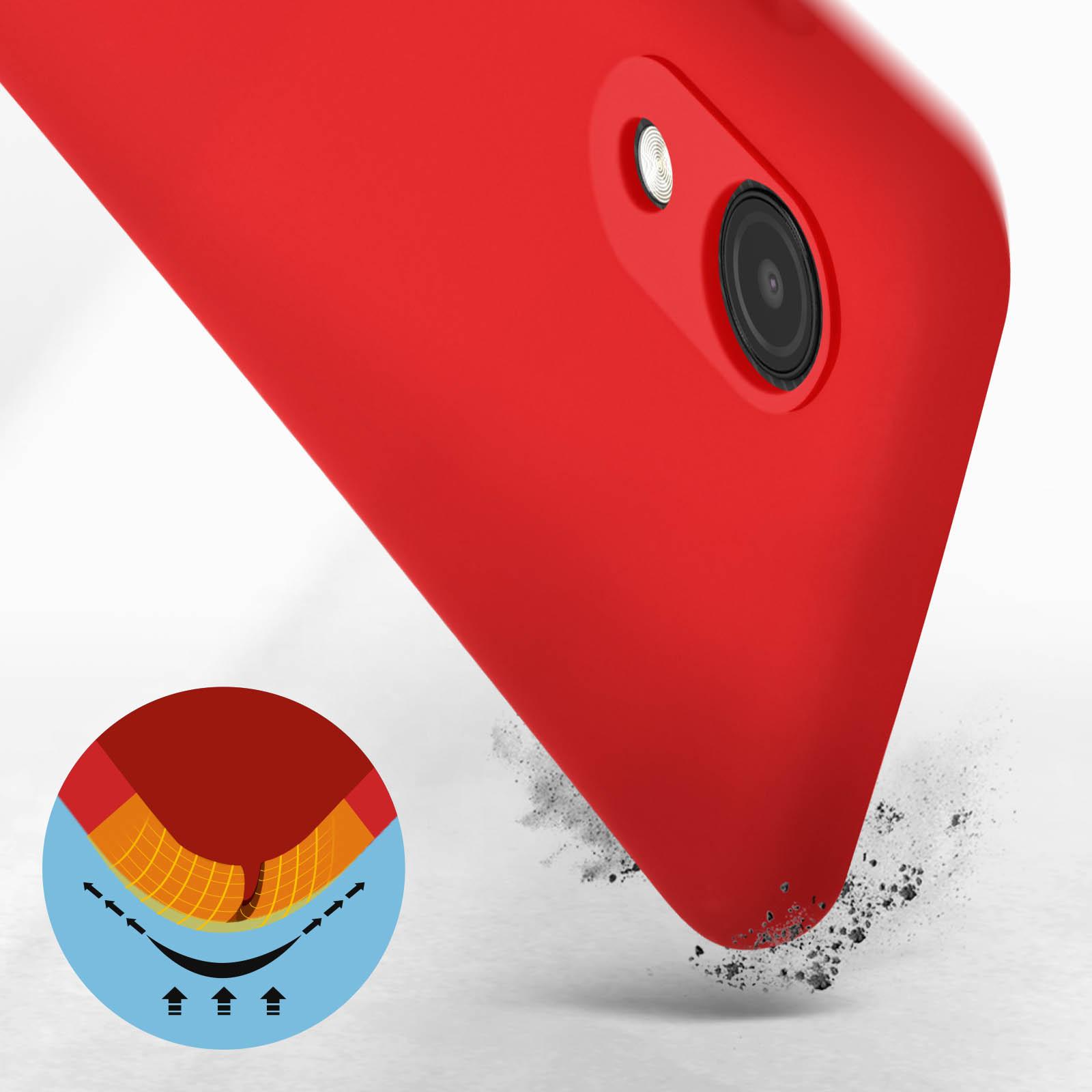 Thumbnail - Avizar Soft Touch Handyhülle Series (Samsung Galaxy A03 Core), Smartphone Hülle, Rot