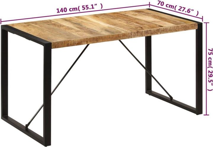 Image du produit vidaXL Esstisch (140 x 70 x 75 cm)