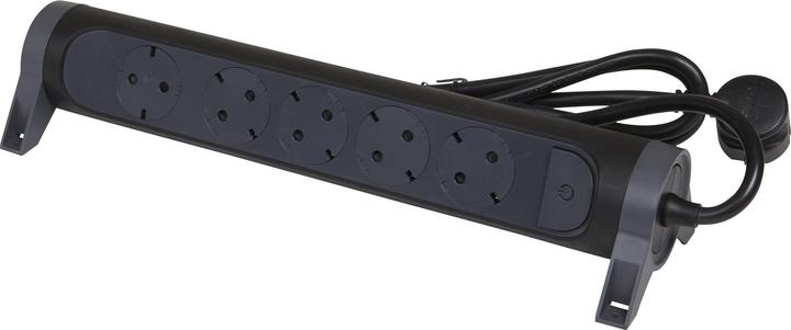 Productafbeelding Legrand Roterende stekkerdoos 5x stopcontact, 1,5m kabel Zwart 694532 (5 x, CEE 7/3, CEE 32/5, 1.50 m)
