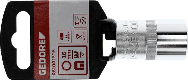 Actual product image Gedore Red 1/2 Socket 6-sided. short Ø 16 mm (16 mm)