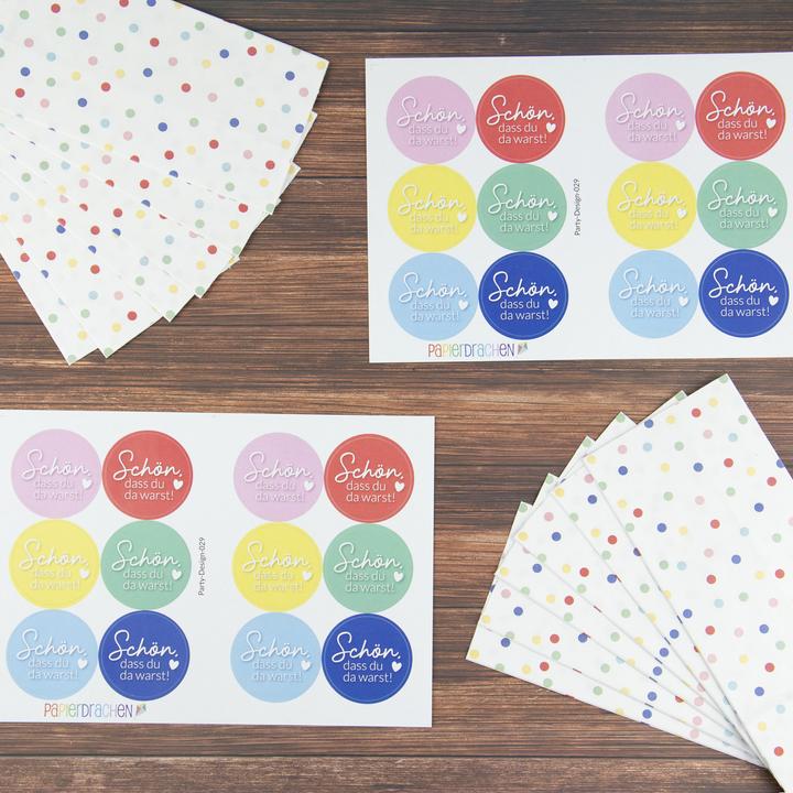 Actual product image Papierdrachen 24 birthday bags - confetti (24 Piece)