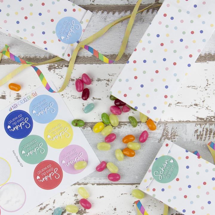 Actual product image Papierdrachen 24 birthday bags - confetti (24 Piece)