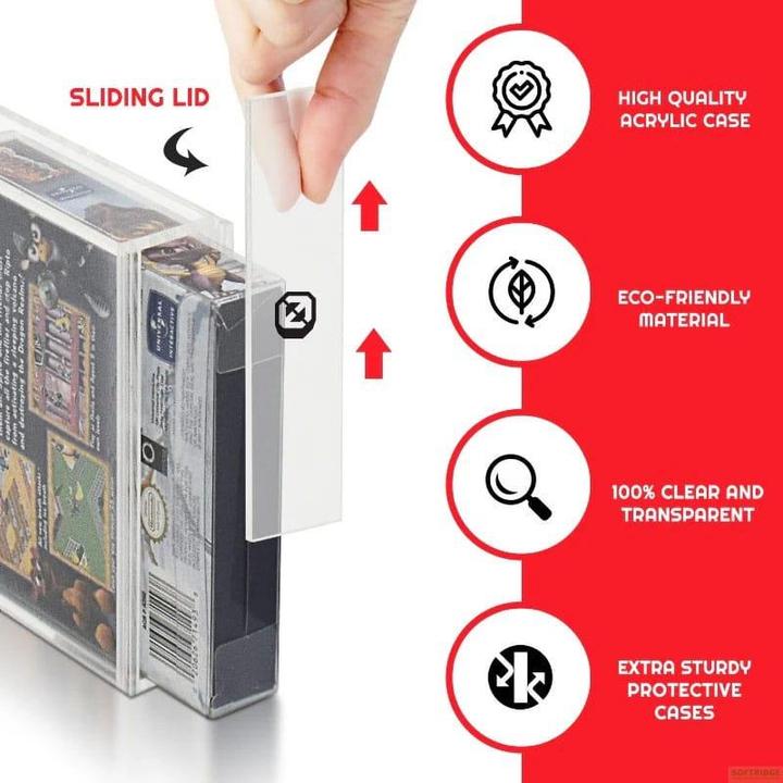 Actual product image Evoretro Acrylic case 2-pack for Gameboy/Gameboy Advance games (DSi XL)