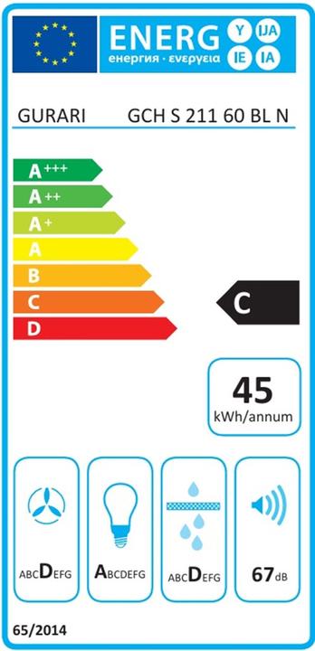 Label énergétique Gurari GCH S 211 60 BL N