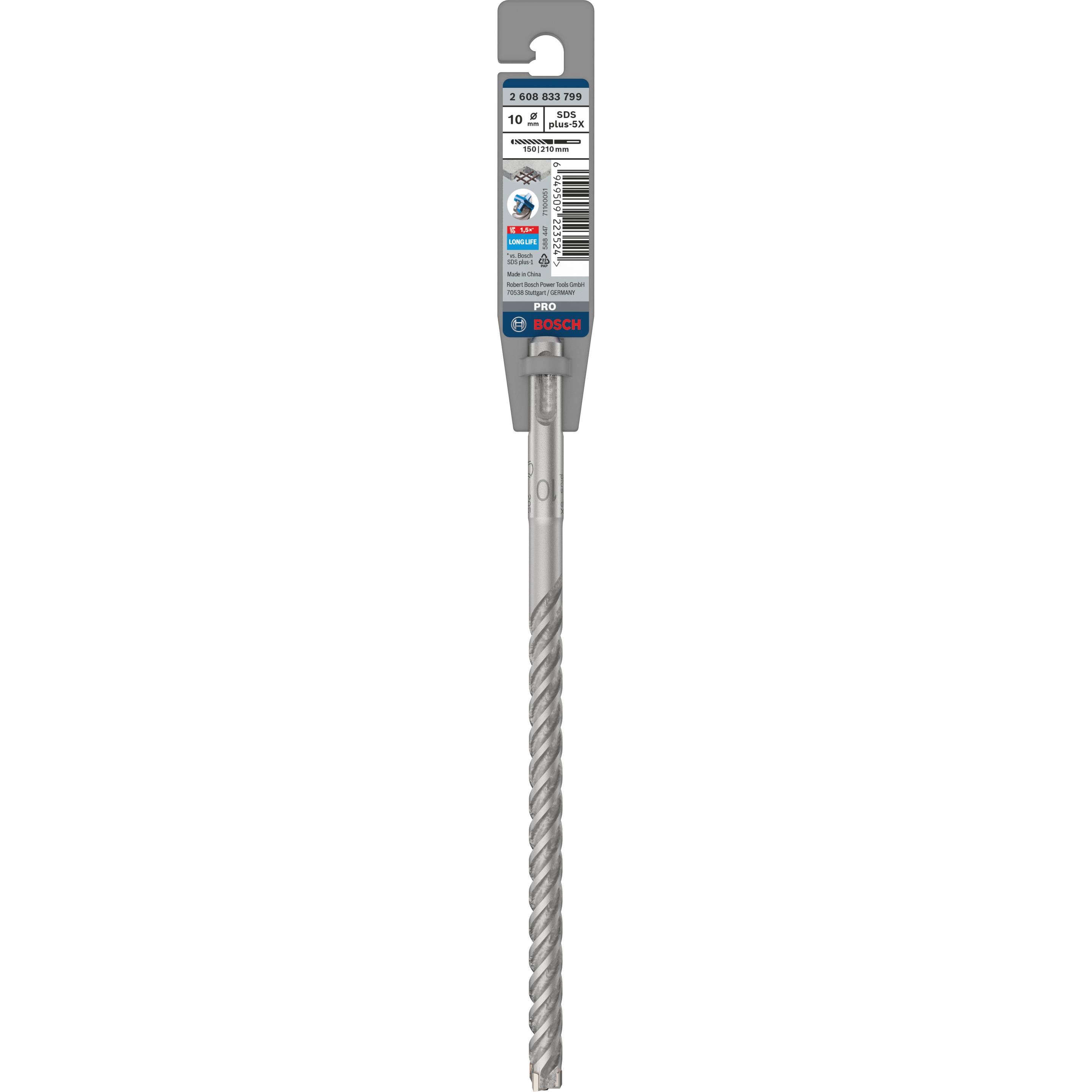 Thumbnail - Bosch Professional Zubehör, Bohrereinsatz, PRO SDS plus-5X Hammerbohrer, 10 x 150 x 210 mm (10 Millimeter)