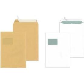 Mailmedia, Versandtasche + Luftpolstertasche, Versandtasche C4 haftklebend, mit Fenster, braun