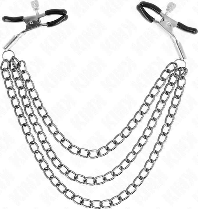 Produktbild Kink NIPPELKLEMMEN MIT 3 KETTEN SCHWARZ 20/23/28 CM