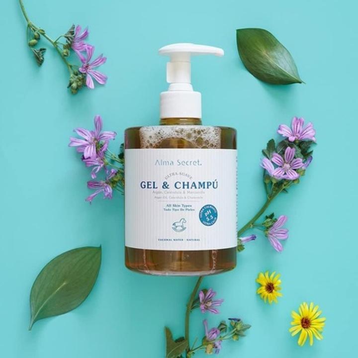 Actual product image Alma Secret GEL-CHAMPÚ suave con argán, caléndula & manzanilla 500 ml (Liquid shampoo, 500 ml)