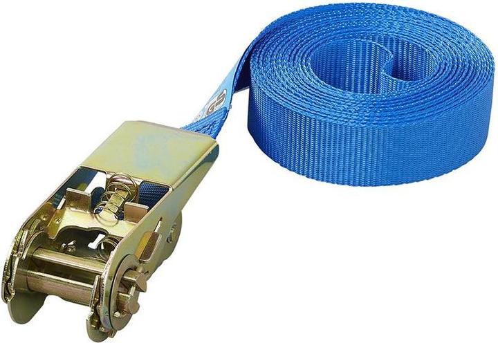 Produktbild ProPlus Spanngurt blau mit Ratsche 5 Meter