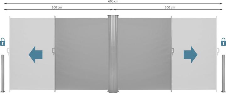 Image du produit tectake Paravent (6 m)