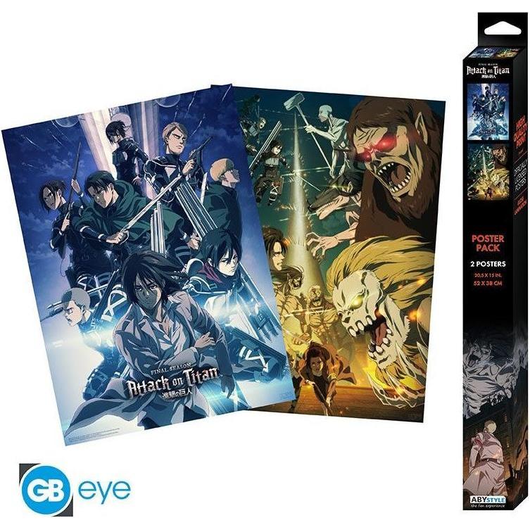GB Eye Attack on Titan Set 2 Chibi Posters set 2 (52x38), Weiteres Gaming Zubehör