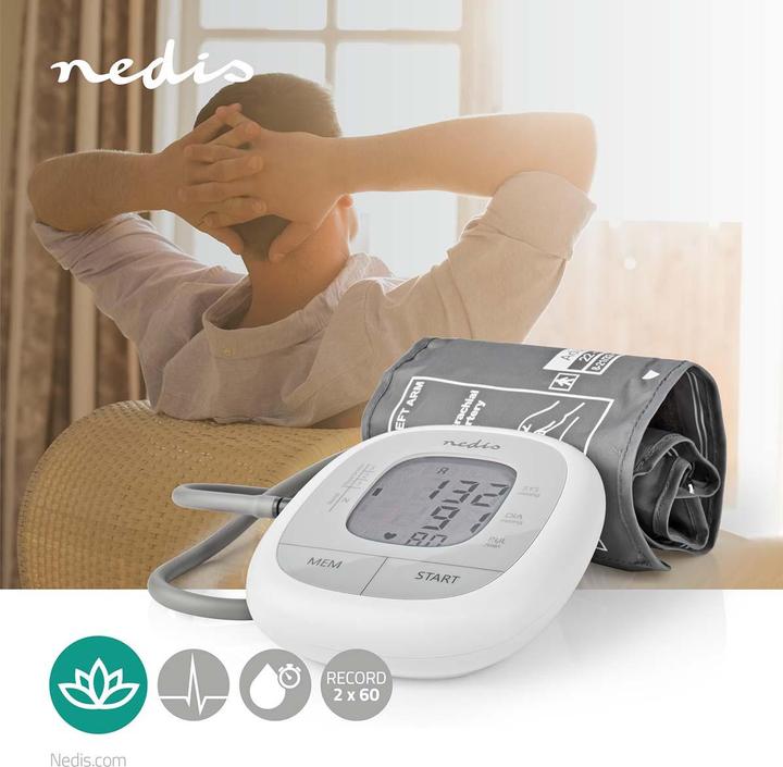 Image du produit Nedis Tensiomètre à bras blanc