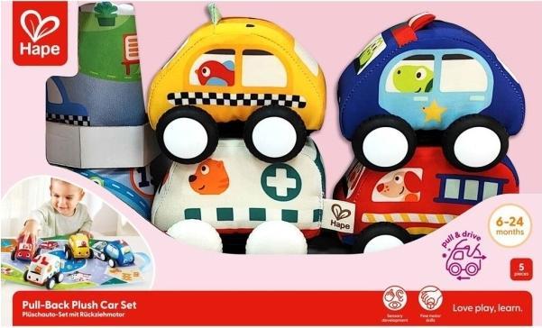 Produktbild Hape Pull-Back Plush Car Set