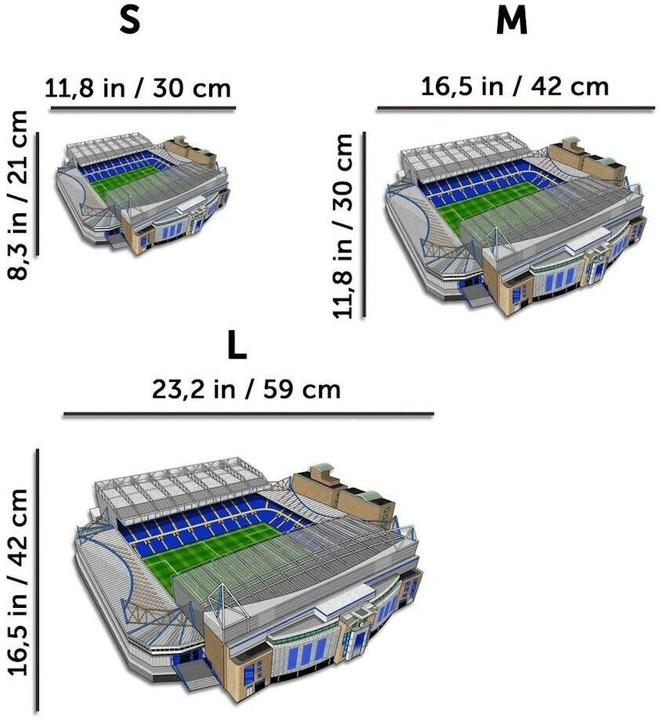 Actual product image Iconic Chelesea FC - Stamford Bridge Stadium - Wooden Puzzle Size S (150 pieces) (150 pieces)