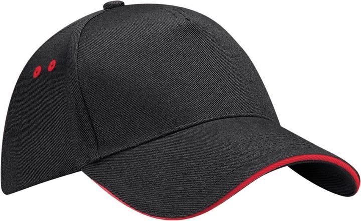 Actual product image Beechfield 5 Panel Sandwich Peak Baseball Cap