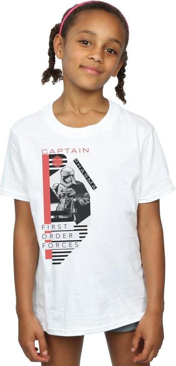 Actual product image Star Wars Girls The Last Jedi Captain Phasma Cotton T-Shirt (116)