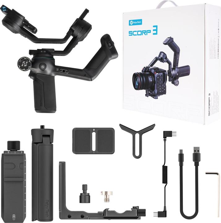 Actual product image Feiyu SCORP3 3-Axis Handheld Gimbal for Camera (Single-lens reflex camera, System camera, 3.50 kg)