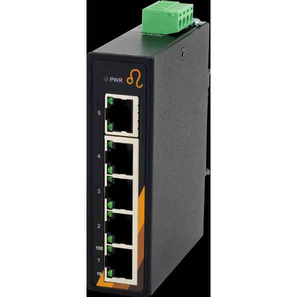 Exsys 5 Port Industrie Ethernet Switch 5*10/100Tx, 12-48VDC Power Input Kompakte Versi (5 Ports), Netzwerk Switch