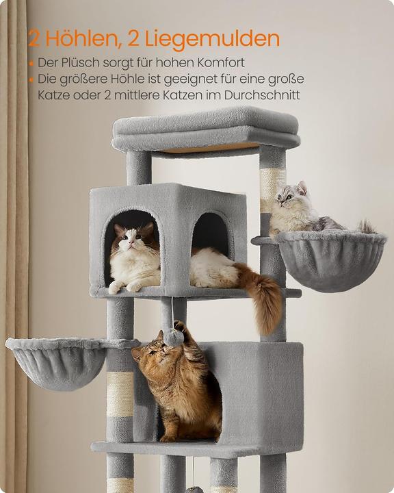 Produktbild Songmics Kratzbaum (175 cm, Taubengrau)